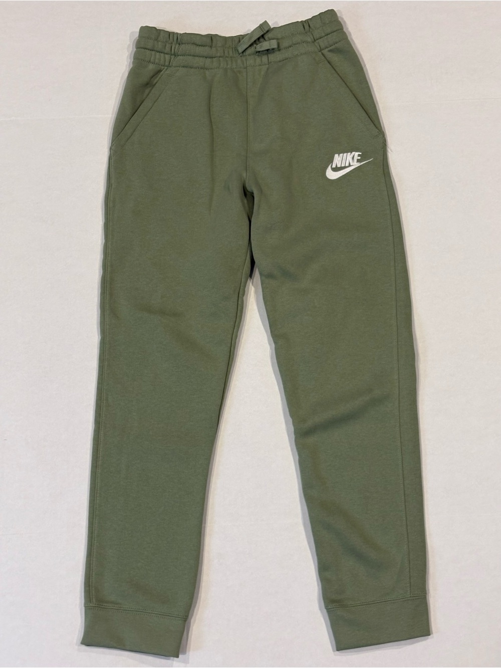Nike Kids Olive Jogger Pants with White Logo